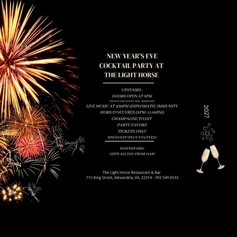 New Years Eve Cocktail Party at The Light Horse!